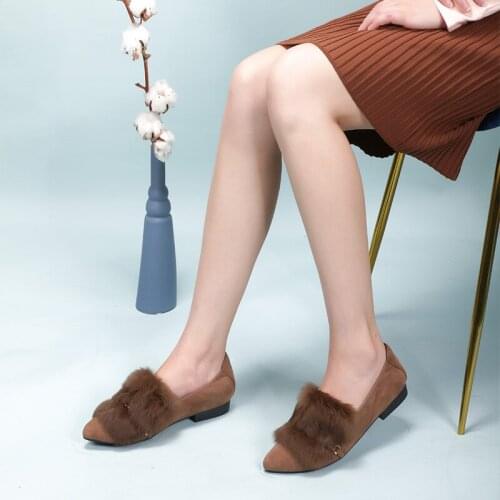 2020 Women Flats Candy Color Shoes Woman Loafers Autumn Fashion Shallow Sweet Flat Casual Shoes Women Plus Size 35-40