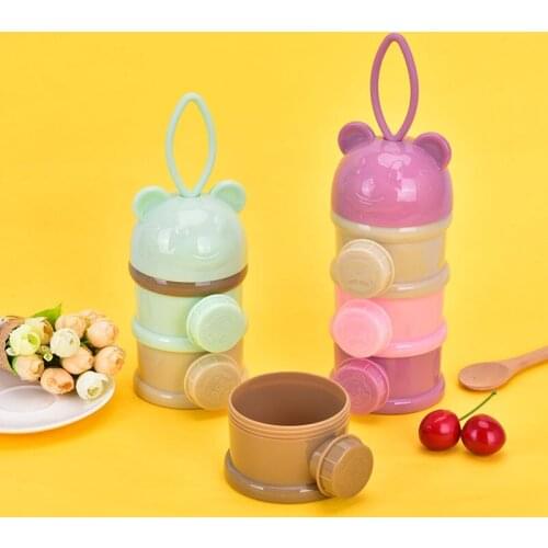 3 / 4 layers Baby Bear Style Portable Baby Food Storage Box Baby Milk Food Box New