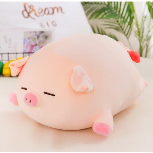 40-60cm Kawaii Squishy Pig Stuffed Doll Lying Plush Piggy Toy Animal Soft Plushie Balloon Pig Pillow Kids Baby Comforting Gift