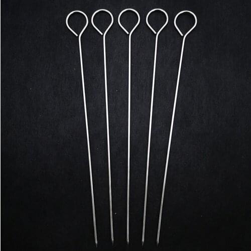 500pcs Stainless Steel Grill Skewers 15CM Length Flat Metal BBQ Sticks Reusable Barbecue Tools Accessories NO461