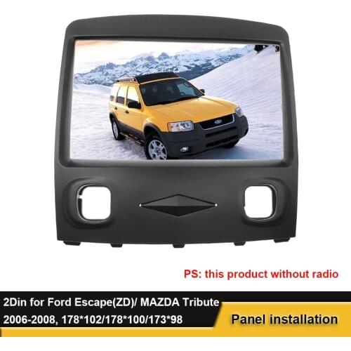 2 Din Car Radio DVD Frame Stereo Panel Mounted Dash Installation Fascia For Ford Escape 2008 2009 2010 Interface CD Trim Plate