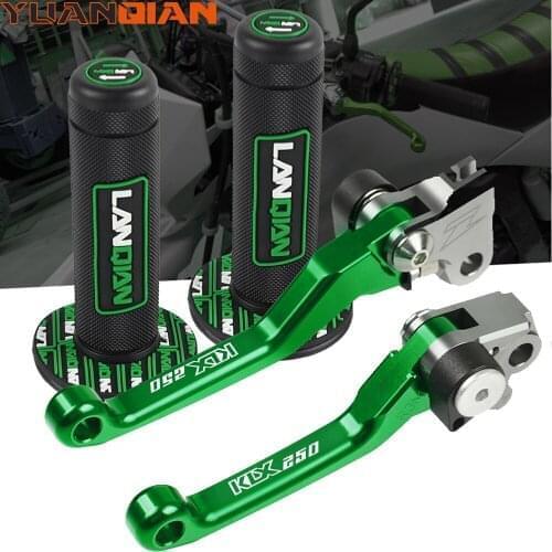 For KAWASAKI KLX250 Dirt Bike Motorcoss CNC Brake Clutch Levers handle bar grip cover KLX 250 D-TRACKER 1993 1994 1995 1996 1997