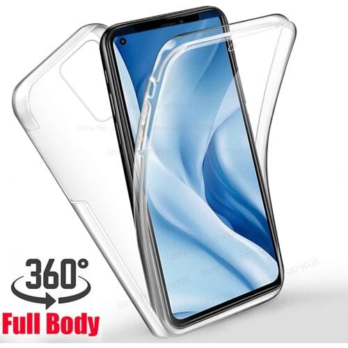 360° Full Body Double case for xiaomi mi 11 lite 4g Transparent soft Silicon cover xiaomi11 mi 11 light mi11 protect phone cover