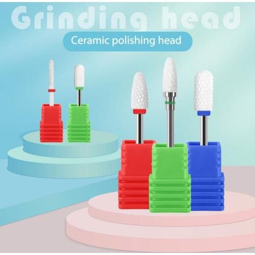 Ceramic Nail Drill Bit Grinding Cuticle Nail Art Tool Electric Manicure Cleaner