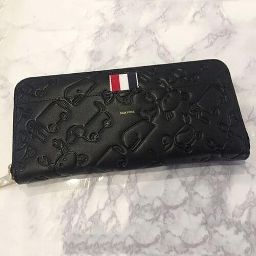 2021 Fashion TB Brand Wallet Genuine Leather Long Wallet Men Women Whale Crab Embossing Mobile Phone Bag Casual Card Bag