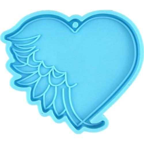 Love Feather Keychain Epoxy Resin Mold Pendant Casting Silicone Mould DIY Crafts Ornaments Jewelry Home Decorations Tool