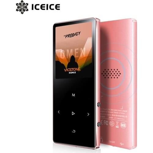 ICEICE MP3 Player with built-in Speaker 1.8 Screen touch keys hi fi fm radio mini sport MP 3 music player portable metal walkman