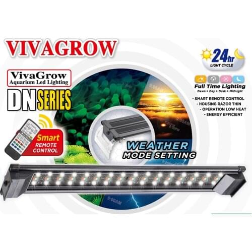 ODYSSEA VIVAGROW DN50 DayNight RGB LED Aquarium Lighting Fixture for Freshwater Plants Grow Light 24/7 Remote Automatio