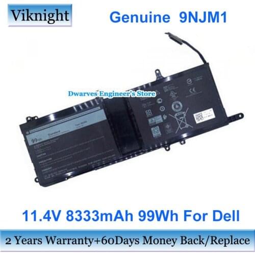 Genuine 8333mAh 9NJM1 Laptop Battery For Dell ALIENWARE 17 R4 R5 15 R3 R4 P31E002 HF250 MG2YH 0MG2YH 0546FF Notebook Battery