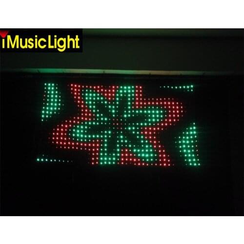 P5cm 50cmx550cm LED Soft Cloth Stage Video Curtain DJ PUB Drape LED DMX&PC Control