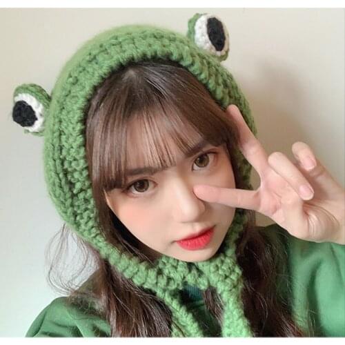 2020 cotton Frog shape Thicken knitted hat winter warm hat Skullies cap beanie hat for men and women 130