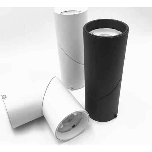 Dimmable Cylindrical Folding LED Downlights 7W 10W 15W 20W COB LED Ceiling SpotLights AC85-265V LED Wall Lamps Indoor Lighting