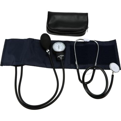 Manual Blood Pressure Monitor Cuff Stethoscope Kit Meter Upper Arm Device Aneroid Sphygmomanometer