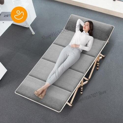 Lunch Break Treasure Folding Bed Single Lunch Chair Office Nap Artifact Simple Bed Marching Bed Household Portable Reclining Cha
