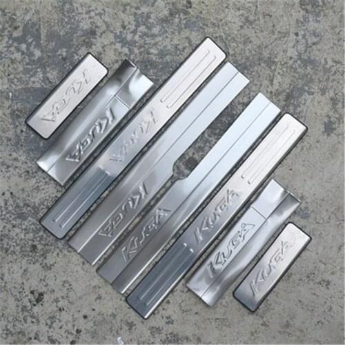 Car styling Stainless Steel car Side Door Scuff Plate Door Sill Trim For Ford Kuga Escape 2013 2014 2015 2016 2017 2018