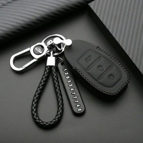 3 Button Smart Leather Car key case car cover For Zotye T600 Zotye T500 SR9 SR97 Z700 T300 2500 Domy car styling 2018 2019 2020