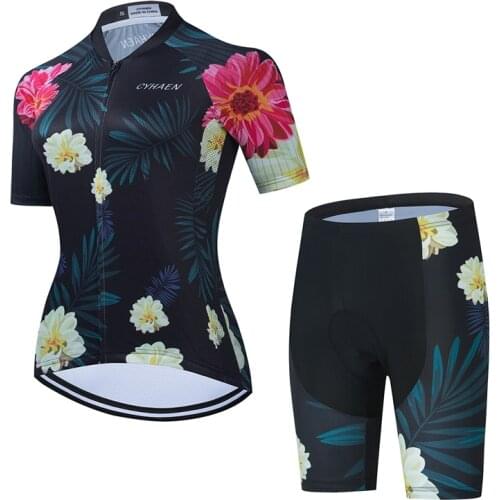Cyhaen 2021 Summer Short Sleeve Cycling Jersey Set Breathable mtb Bicycle Clothing Pro Team Bike Jersey Maillot Ropa Ciclismo