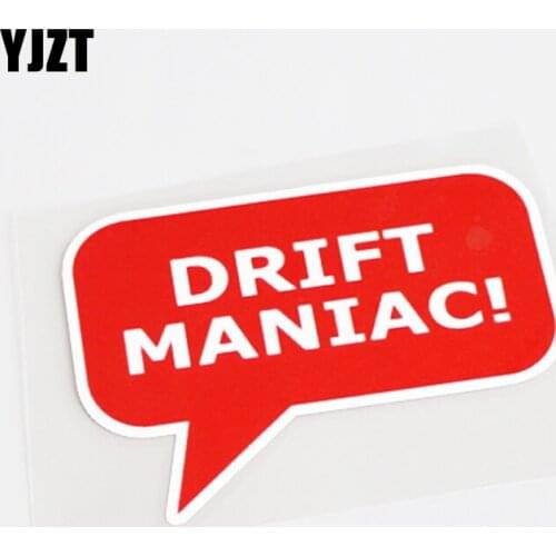 YJZT 10CM*7CM Unique DRIFT MANIAC Graphical Decal Car Sticker PVC 13-0650