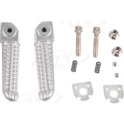 Motorcycle Rear Foot Peg Footrest for Yamaha YZF R1 2002-2012 & YZF R6 2003-2011 Silver