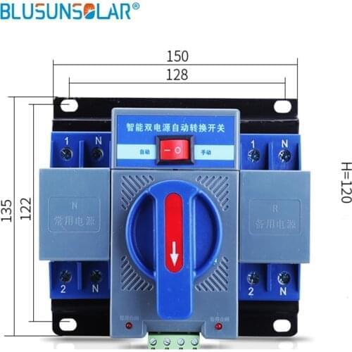 1 pec 2P 10A/16A/ 25A 32A 40A 50A 63A 230V Micro Circuit Breaker Dual Power Automatic transfer switch/Auto transfer switch