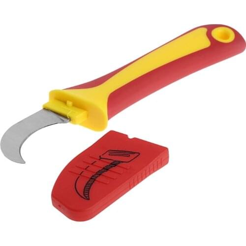 1 Pc Electrician Knife Cutting Off Tool Repairing Tool Hook Knife Plastic Handle Hand Tools
