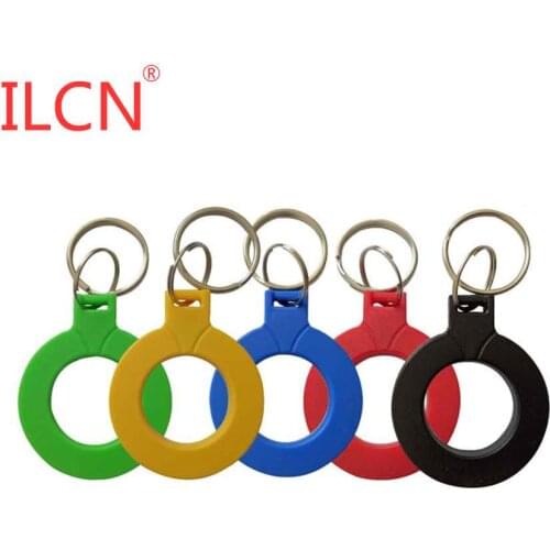 125khz ID Read Only Badge Keyfob Token Tag RFID EM4100 Waterproof Circular Key Fob Ring Access Control Multicolor Optional 1Pcs