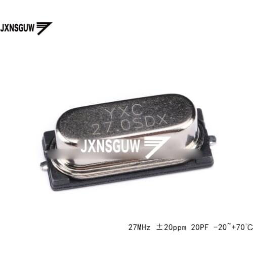 10PCS SMD passive crystal oscillator/HC-49SMD 27MHz 20ppm 20PF X49SM27MSD2SC