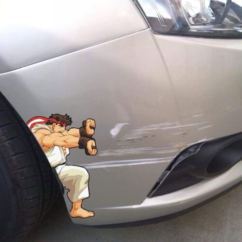 2 Styles Funny Car Sticker for Hadouken Creative Cover Scratch Sticker Car Styling Decoration Vinyl Sticker Laptop Decal 19cm