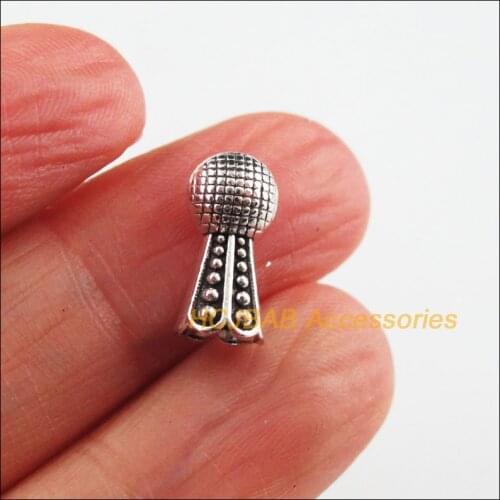 20 New Horn Spacer Tibetan Silver Color Plant Cone Connectors End Beads 6.5x13.5mm