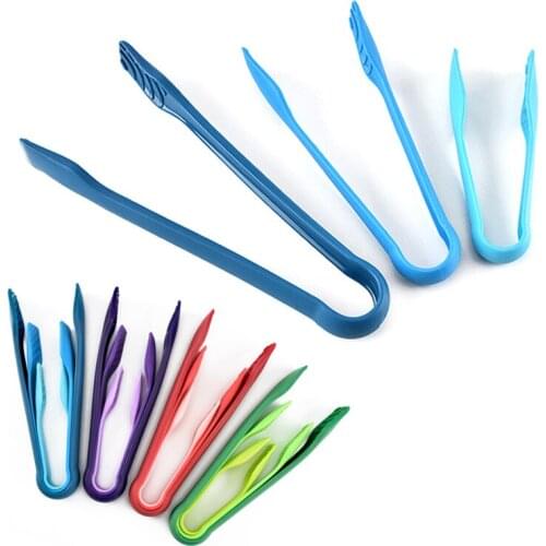 3pcs/set PP Food Tong Kitchen Birthday Cake Tongs Plastic Non-slip Cooking Clip Clamp BBQ Salad Tools Grill Kitchen Accessories