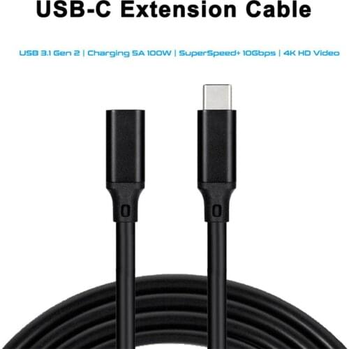 4K 60Hz USB-C Gen 2 10Gbps Extender Cord F100W PD 5A USB3.1 Type-C Extension Cable or Macbook Nintendo Switch SAMSUNG Laptop