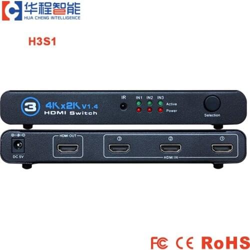 4k HDMI interface support 3D effect HDMI video switcher 3 in 1 out for led lcd display video wall screen