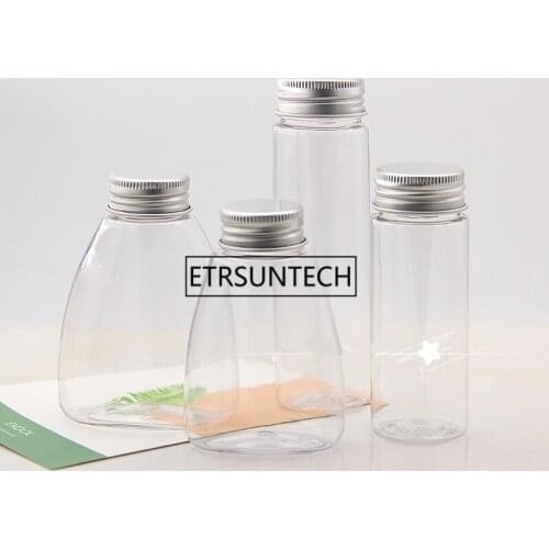 50ml 80ml 120ml Transparent aluminum bottle cap,extra-thick PET lotion points bottling,refillable bottles F1781