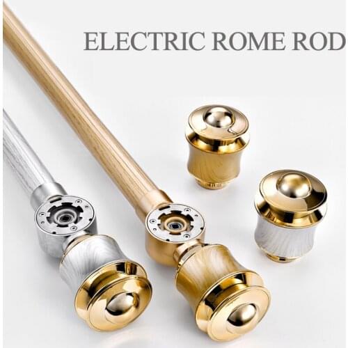 SILENT motorized curtain track smart home used motorized curtain Intelligent remote control high-end electric Roman pole