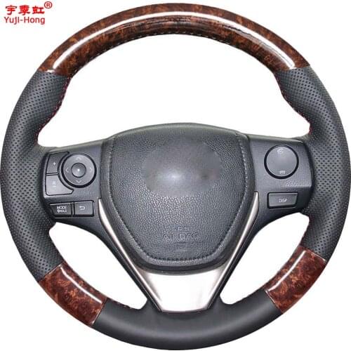 Car Steering Covers Case for Toyota RAV4 Corolla Auris Isis 2012-2019 Scion iM 2015-2016 Black Artificial Leather Cover