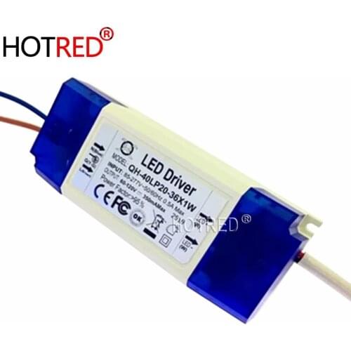 1pcs AC 85-277V 20W 30W 36W LED Driver 20-36x1W 350mA DC60-120V High Power LED Powr Supply For Floodlight
