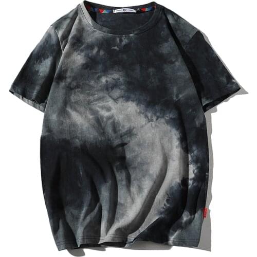 O-Neck Brand Short Sleeve T-Shirts Men 2021 Summer New Hot Hip Hop Streetwear Fashion T-Shirts Tops Tees Men Casual Tie-Dye