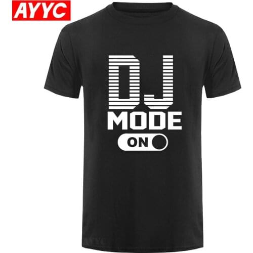 New Brand Men T shirt DJ Mode On T Shirts Men 100% Cotton Funny Design Print Men T shirt Homme Camisetas Hip Hop tshirt Men