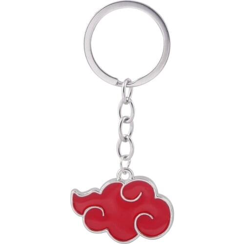 Creative Anime Red Cloud Keychain For Women Cosplay Organization Unisex Clouds Keyring Car Bag Alloy Key Chains Men Jewelry B099