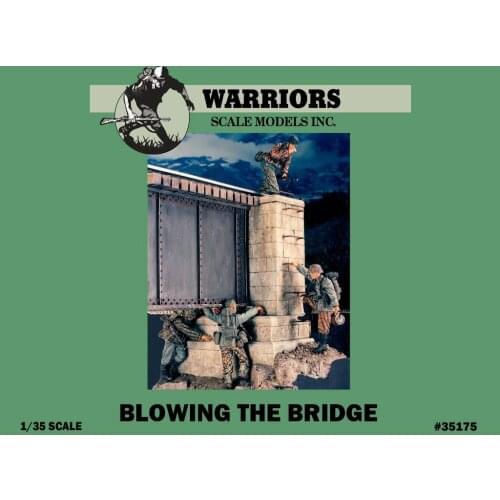 1/35 WWII "Blowing The Bridge" With 4 Figures Soldiers - Resin Model Warriors #35175 Unassembled Uncolored