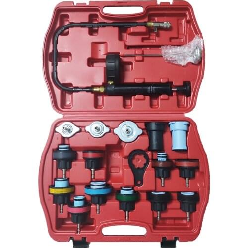 18 Pcs Radiator Pressure Tester Tool Kit Cooling System Testing Tool Vacuum Vehicle Universal For Au-di BMW Ford Vo-lvo