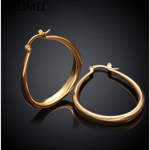 Newest Arrival Luxury Rose Gold Color Earrings For Engagement Women Zircon Crystal JIALIMEI Brand Jewelry E032-A