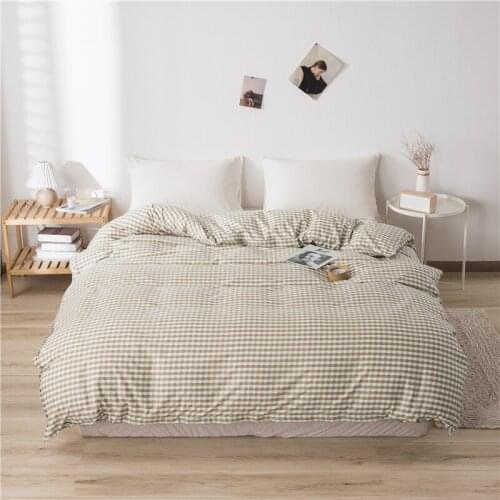 Camel Color Plaid Duvet Cover 1pc Solid Quilt Cover Comforter Cover Blanket Case Twin Full Queen King Size for Bedroom Decor