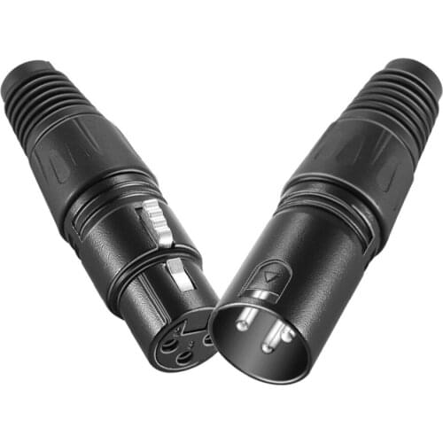 Neewer 20-Piece 3 Pin XLR Mic Snake Plug Connector - 10 Male and 10 Female Plug Cable Connector Microphone Audio Socket