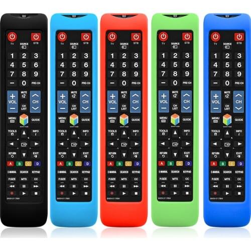 Silicone Remote Control Protective Cover for Samsung LCD LED 3D Smart HDTV BN59-01178W 01178B AA59-00652A 00594A 00582A Remote