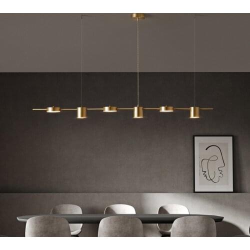 Nordic Copper Led Pendant Light Simple Golden Lustre Hanging Lamp Indoor Decoration for Living Dining Room Bedroom Home Fixtures