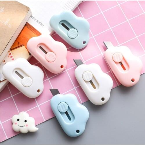 Cloud Utility Knife Girly Cute INS Mini Portable Demolition Express Small Knife Handmade Paper Knife Wallpaper Knife Stationery