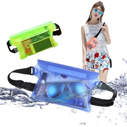 Outdoor Waterproof Swimming Bag Camping Rafting Storage Dry Bag with Adjustable Strap Universal Waist Pack Pouch for Cell Phone