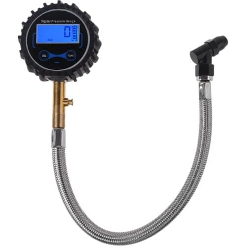 High Pressure Safe 7-Shaped Nozzle Pressure Gauge with Metal Tube Pressure Gauges Widely UsedHigh Pressure