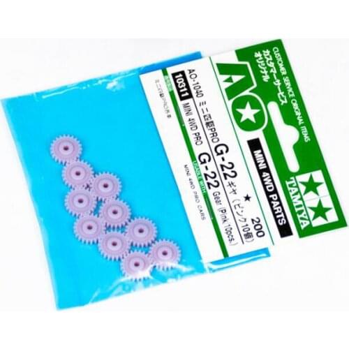 1 Bag(10Pcs) Mini 4WD PRO G-22 Gear Pink 10311 MS/MA Chassis Pinion 3.7/3.5 Spare Parts For Tamiya Mini 4WD Car Model